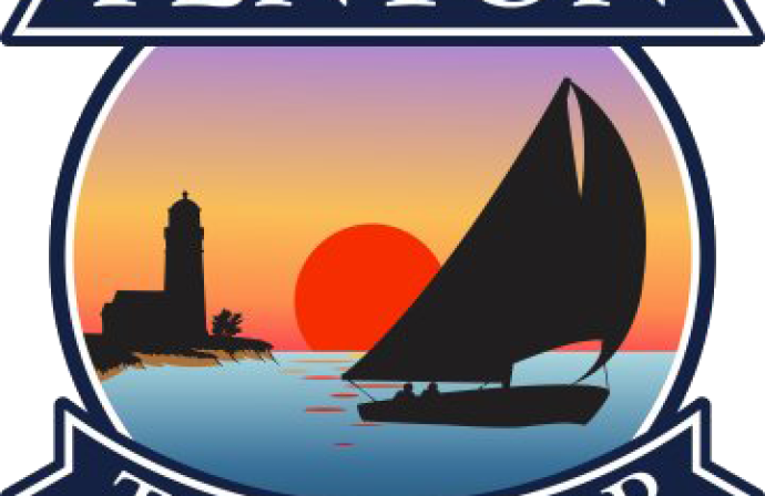 Fenton Township logo with the sunset behind the sailboat. 